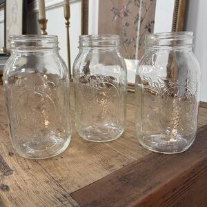 Mason Clear Glass Decorative Vases